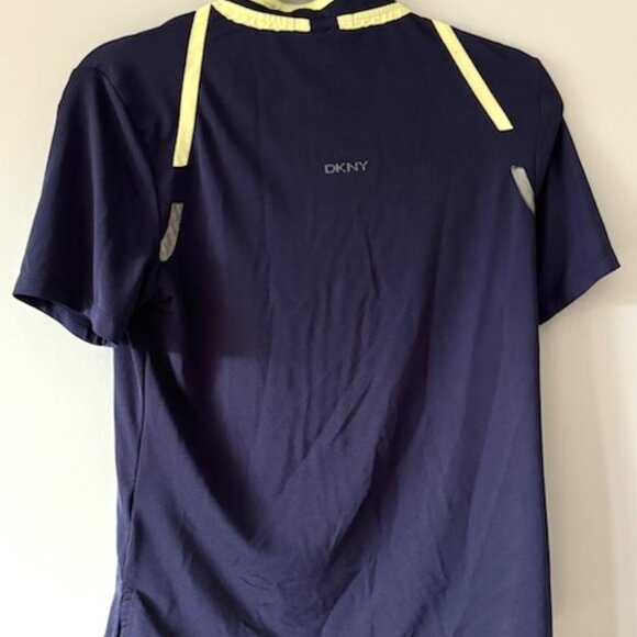 DKNY Golf shirt navy 92%polyester light material small - Picture 5 of 5